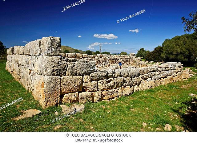 Archaeological rectangular enclosure of s' Hospitalet Vell 1000-900 BC Balearic Islands Mallorca Spain