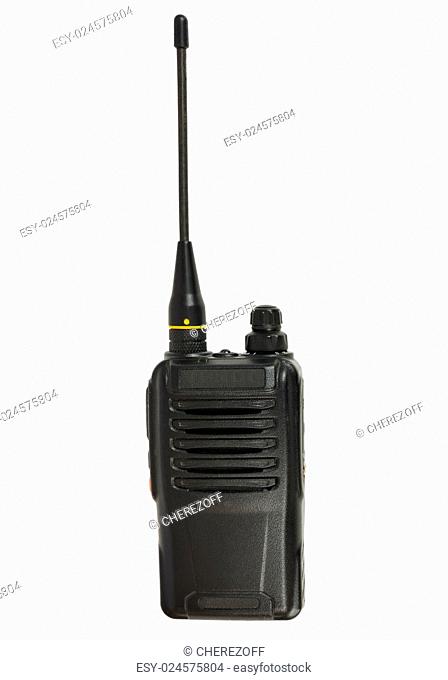 Industrial portable transceiver. Isolated on the white background