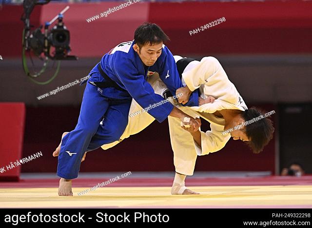 YANG Yung Wei (TPE) (white) versus Naohisa TAKATO (JPN), (blue), action, final men up to 60 kg, men -60 kg, judo, final round, finals