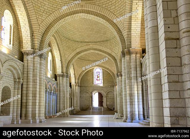 Abbey church od the Royal Abbey of Fontevraud, Fontevraud l'Abbaye, Maine-et-Loire, Pays de la Loire, France, Europe