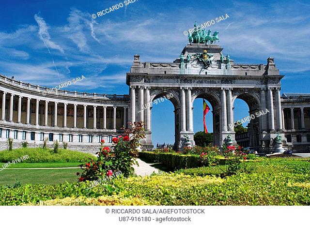 Belgium  Brussels  Triumphal Arch at Parc du Cinquantenaire