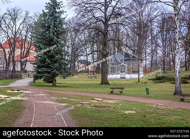 Park in Broumov town in Nachod District of Czech Republic