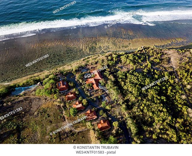 Indonesia, Bali, Aerial view of Green Bowl beach