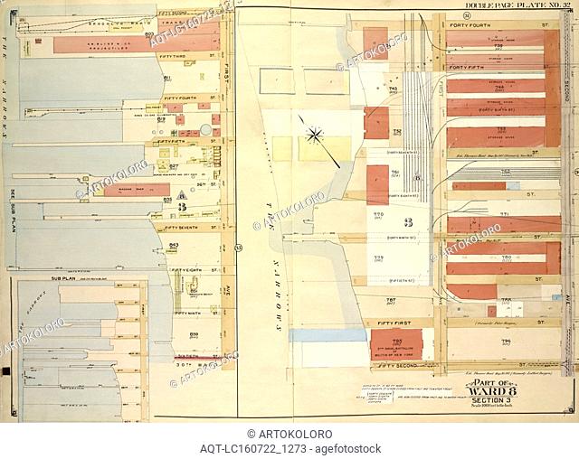 Brooklyn, Vol. 1, Double Page Plate No. 32; Part of Ward 8, Section 3; Map bounded by 52nd St., 44th St., 2nd Ave., 1st Ave., 45th St., 46th St
