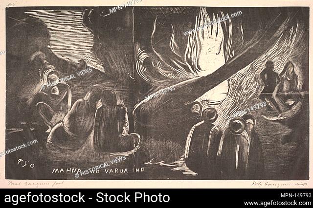 The Devil Speaks. Artist: Paul Gauguin (French, Paris 1848-1903 Atuona, Hiva Oa, Marquesas Islands); Date: 1893-94; Medium: Woodcut on china paper; Dimensions:...