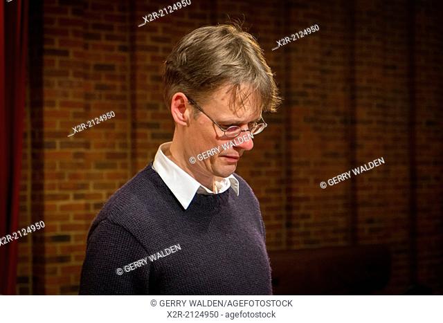 English tenor Ian Bostridge CBE during sound checks for a concert at the Turner Sims Concert Hall in Southampton, England