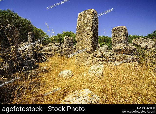 Yacimiento de Biniaiet o Sant Vicenç D Alcaidús, época postalayótica, 550-123 a. C, Maó. Menorca, Islas Baleares, España