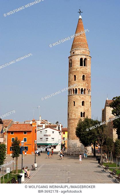 Bell tower, Campanile of Caorle, historic centre, Caorle, Italy