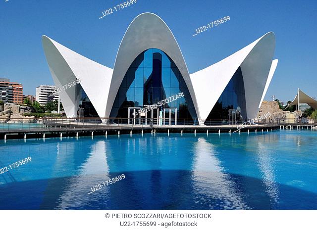 Valencia, Spain: the restaurant of the Oceanogràfic, at Ciudad de las Artes y Las Ciencias