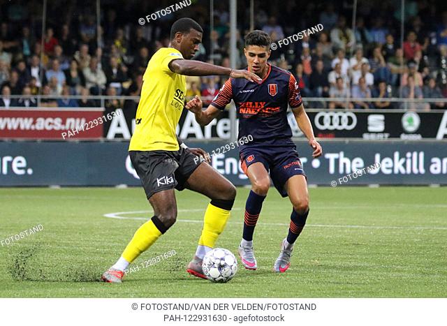 Venlo, The Netherlands 03. August 2019: Eredivisie - 19/20 - VVV Venlo. RKC Waalwijk v. li. in duels ¬UHaji Wright (VVV Venlo) and Anas Tahiri (RKC Waalwijk) |...