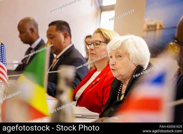 Svenja Schulze (SPD), Federal Minister for Economic Cooperation and Development with Janet L. Yellen, n Marroko, Marrakech Marrakech, October 13, 2023