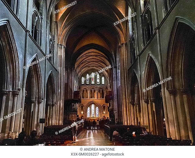 Inside Saint Patrickâ. . s Cathedral, Dublin, Ireland, Europe