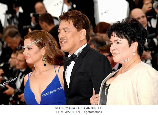 Brillante Mendoza, Andi Eigenmann, Jaclyn Jose during the closing ceremony at 69th Cannes Film Fest, Cannes, France, 22/05/2016