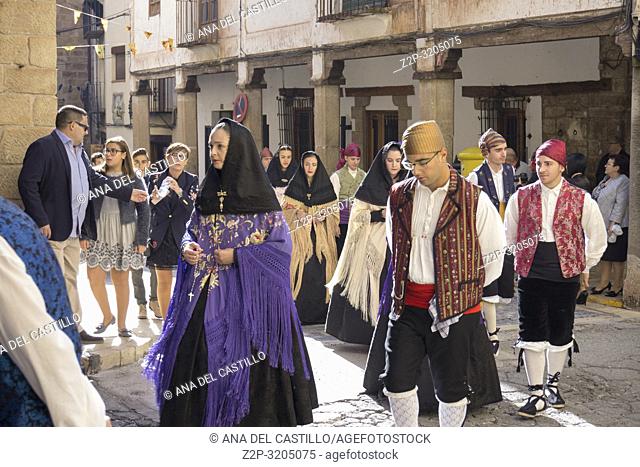 Saint Ursula procession in Mora de Rubielos on October 21, 2018 Teruel Aragon Spain