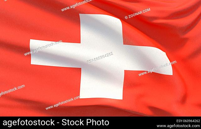 Background with flag of Switzerland