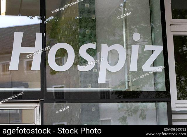 a hospice or a palliative care sign in german (Hospiz)