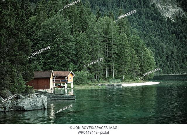 Boathouse and Lake