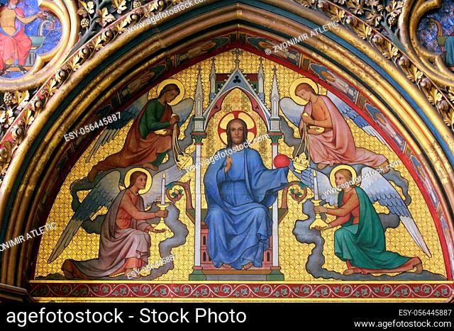 Christ in Judgement, La Sainte Chapelle in Paris, France