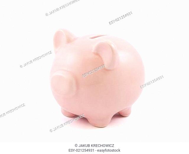Piggy bank with clipping path
