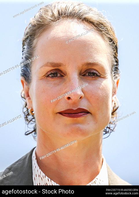 19 July 2023, Bavaria, Ainring: Lara Joy Körner at the photo and press appointment on the set of the TV series ""Watzmann ermittelt""