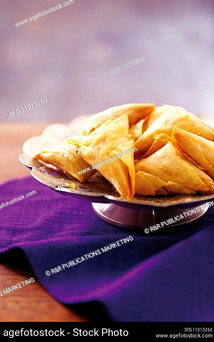 Honey and almond briouats (Moroccan filo pastries)