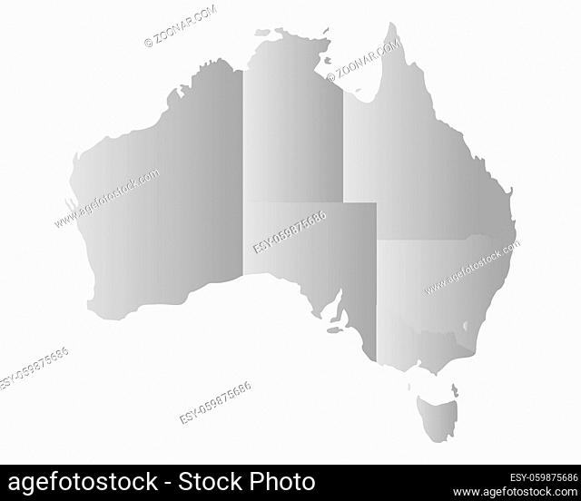 Karte von Australien - Map of Australia