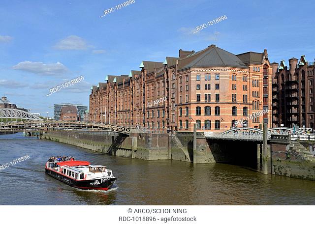 Alte Speicherstadt, Zollkanal, Hamburg, Deutschland