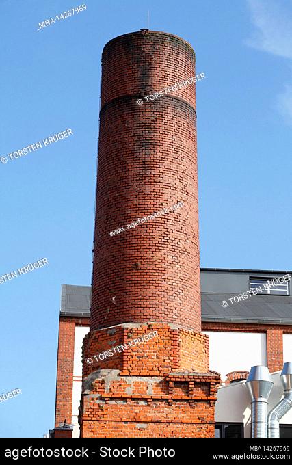Chimney, Free Union Brewery, Historic Industrial Architecture, Bremen, Germany, europe