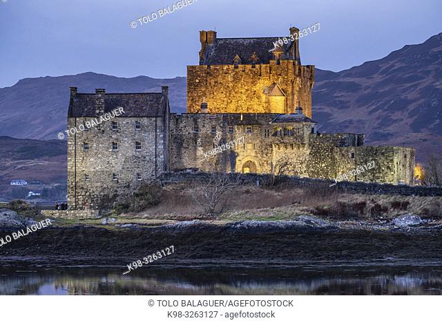 Eilean Donan Castle, 13th century, Kyle of Lochalsh, Highlands, Scotland, United Kingdom