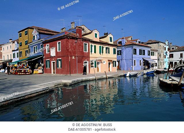 Glimpse of Murano near Galuppi square, Venice, Veneto, Italy