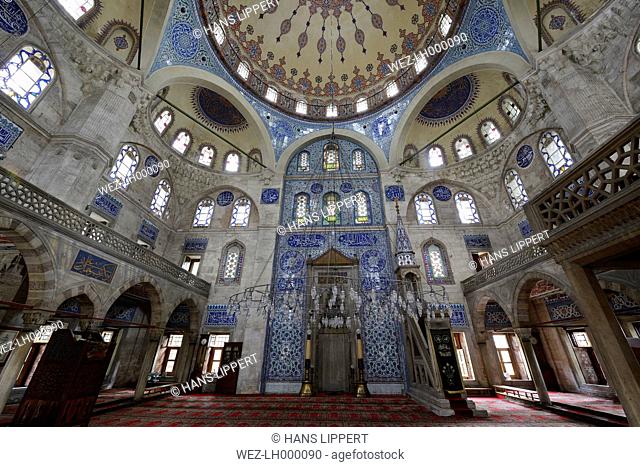 Turkey, Istanbul, Interior of Sokollu Mehmet Pasha Mosque