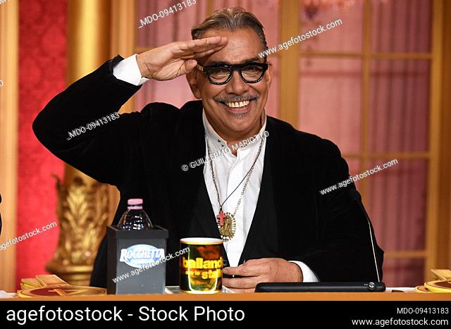 The stylist and member of the jury Guillermo Mariotto during the first episode of the television program Ballando con le stelle at the Rai Auditorium of the...
