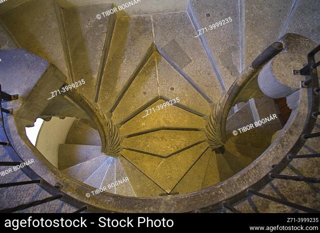 Austria, Styria, Graz, Double Spiral Staircase,