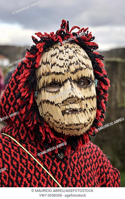 Mask made of matches used during the Winter Solstice Festivities. Tras-os-Montes, Portugal