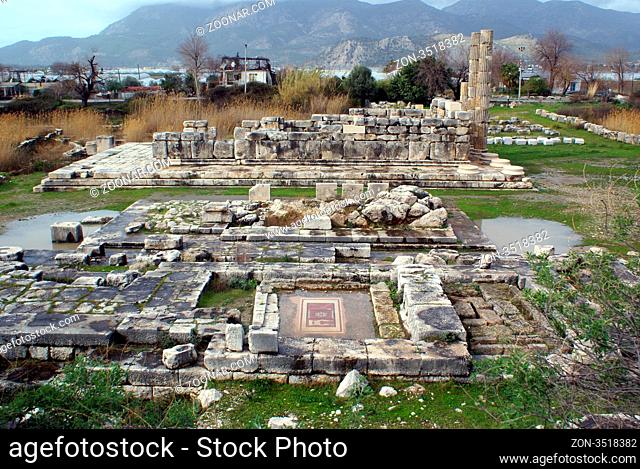 Ruins of old greek temple in Letoon, West Turkey