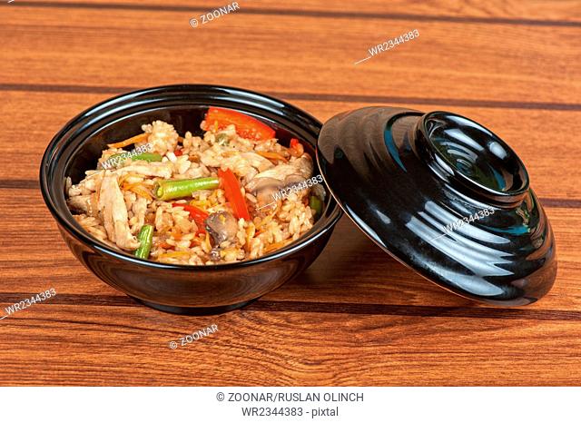 Rice chicken vegetable