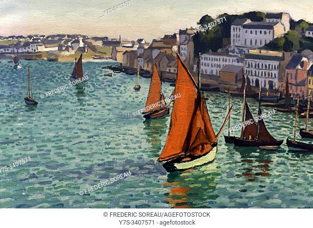 Red Sails, Audierne, 1928, oil on canvas, Albert Marquet (1875-1947), Shimane Art museum, Matsue, Japan, Asia