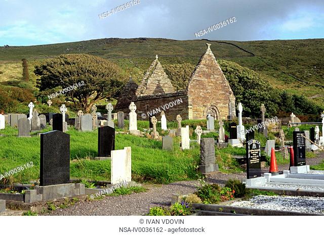 Kilmalkedar church 12 century, Dingle peninsula, Kerry county, Ireland