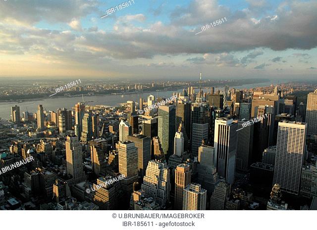 View from the Empire State Building to New York, USA