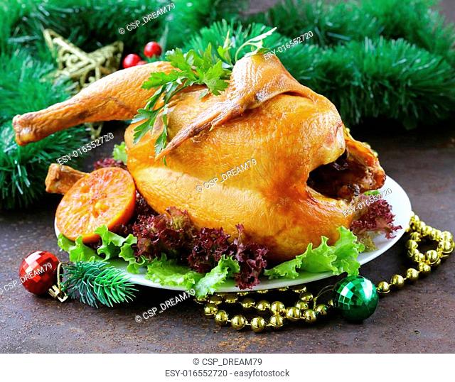 baked chicken for festive dinner