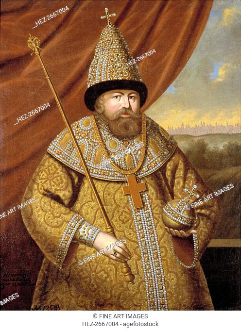 Portrait of the Tsar Alexis I Mikhailovich of Russia (1629-1676), Second Half of the 17th cen