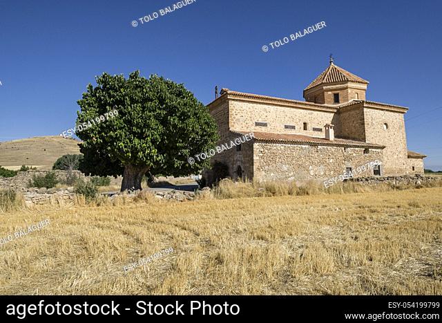 ermita de la Virgen del Moral, siglo XVIII, El Poyo del Cid municipio de Calamocha, provincia de Teruel, Aragón, Spain, Europe