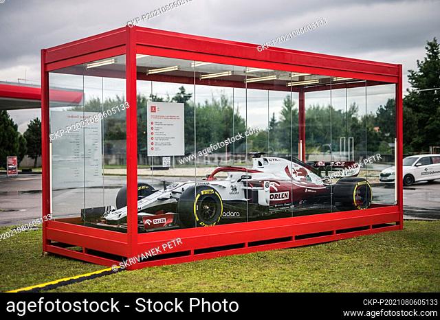 The Alfa Romeo Sauber C37-Ferrari open-wheel formula car, in which former Finnish champion Kimi Raikkonen was driving three years ago, can be seen from August 6