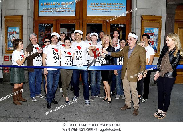 Ribbon cutting ceremony at the Lyric Theatre with the cast of Broadway's 'On The Town' Featuring: Jackie Hoffman, Michael Rupert, Clyde Alves, Megan Fairchild