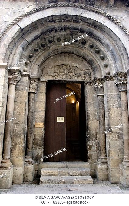 HOME CHURCH OF SANTA CRUZ DE LA SEROS, Huesca, Aragon, SPAIN