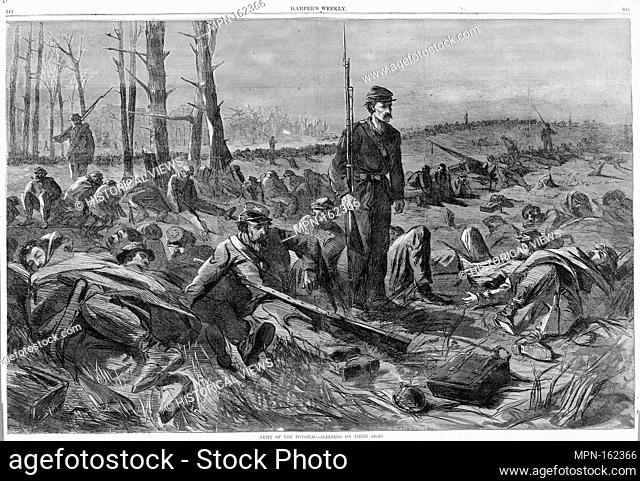 Army of the Potomac - Sleeping on Their Arms (Harper's Weekly, Vol. VIII). Former Attribution: Formerly attributed to Winslow Homer (American, Boston