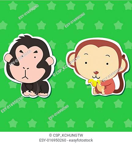 Cute orangutan cartoon Stock Photos and Images | agefotostock