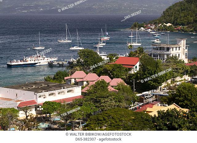 French West Indies (FWI), Guadeloupe, Les-Saintes Islands, Terre-de-Haut: Bourg Des Saintes, Port View  & Island Ferries