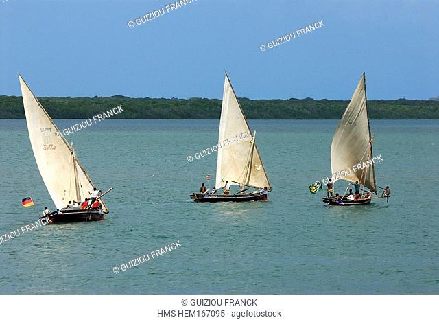 Kenya, Lamu island, Lamu city listed as World Heritage by UNESCO, dhows