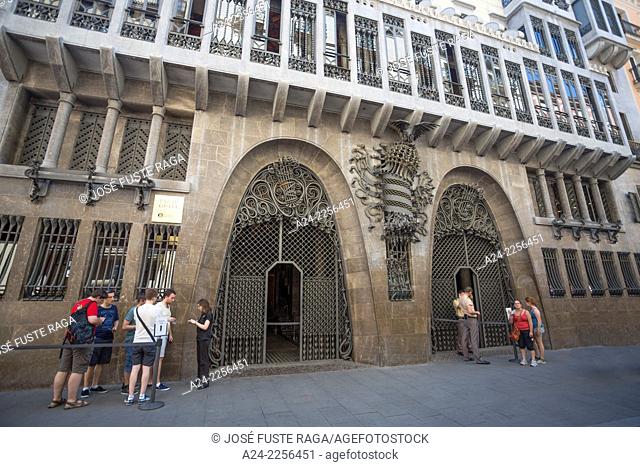 Spain , Catalunya, Barcelona City, Old Town , Guell Palace , (Gaudi)